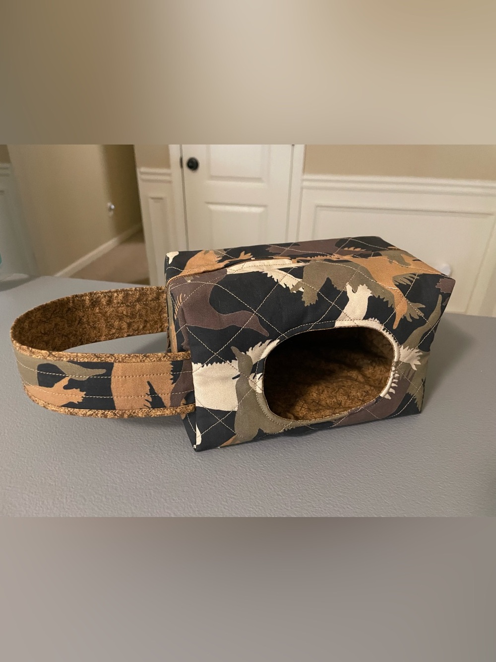 Quilted Duck Camo Diaper/Wipe Tote - Brown Green Black